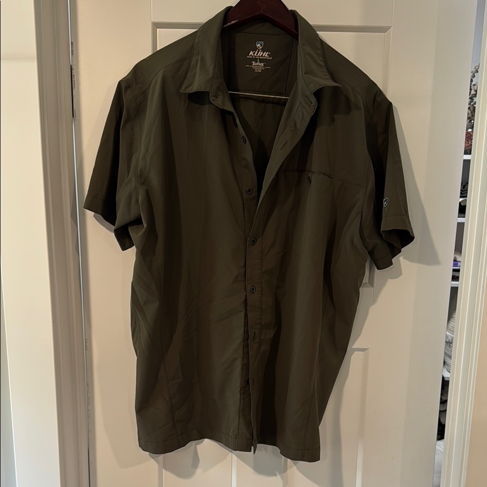 Kuhl Green Casual Button Down Shirt